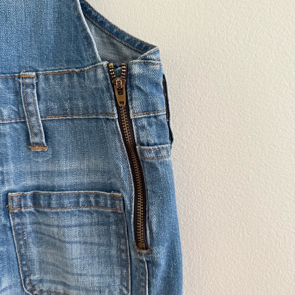 Madewell Adirondack Denim Raw Hem Short Overalls Blue XXS - Picture 8 of 11